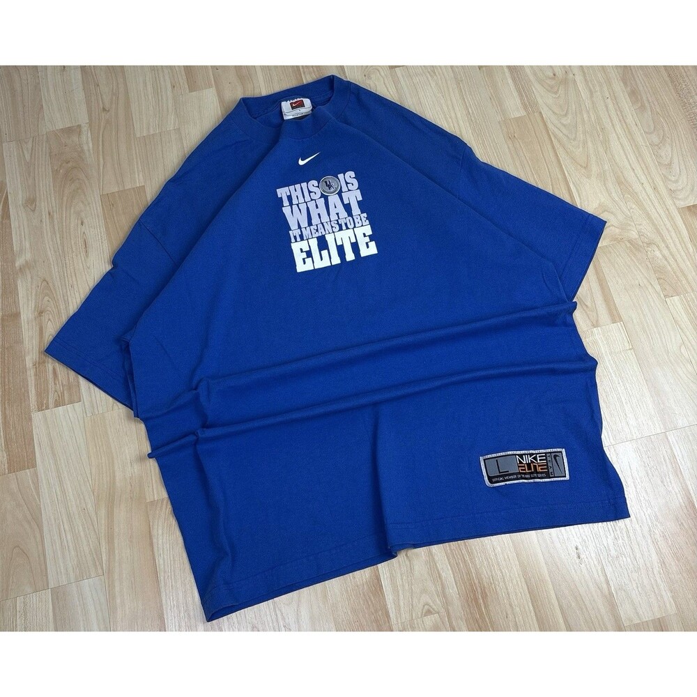 Vintage Y2K Nike Kentucky Wildcats Graphic Center Swoosh T-Shirt / Blue / Large